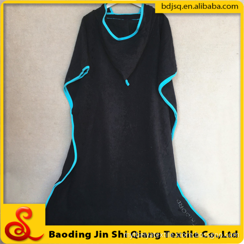 Custom Made Embroidery Logo 100% Cotton Adult Hooded Beach Towel